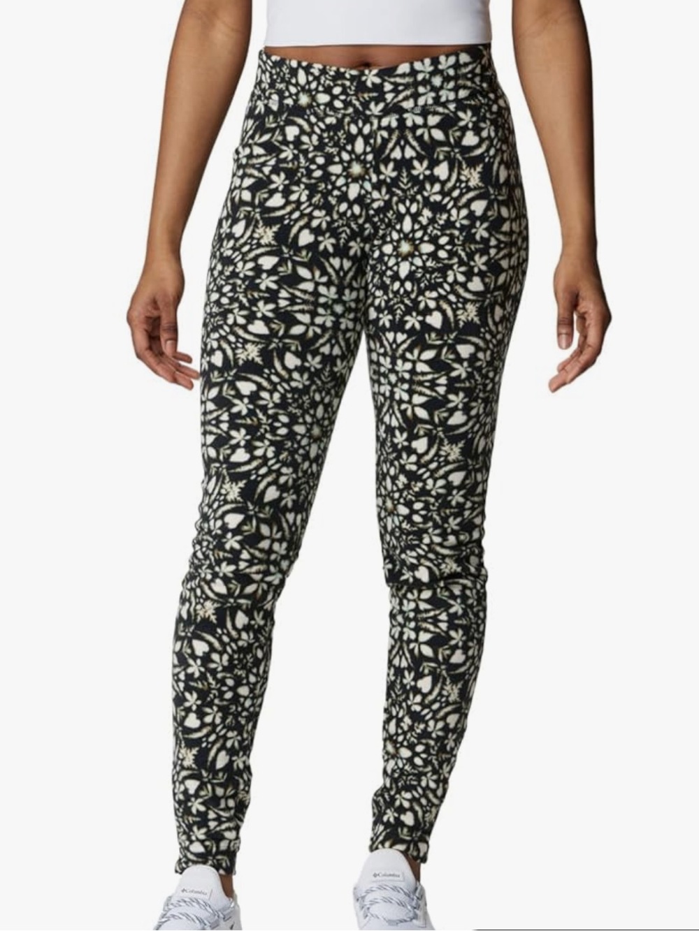 Columbia Black & Cream Printed Glacial Fleece Leggings